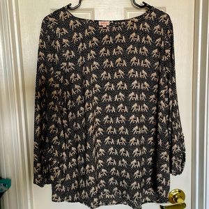 Pixley Elephant blouse size XL